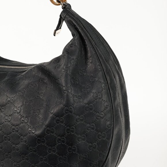 Gucci GG Twins Black Guccissima Leather Large Hobo - Picture 8 of 12